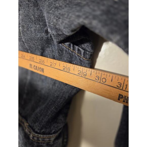 Raider Denim Jacket Mens XXLT Tall Chore Coat Farmhouse Utility Blue Distressed - Picture 11 of 12